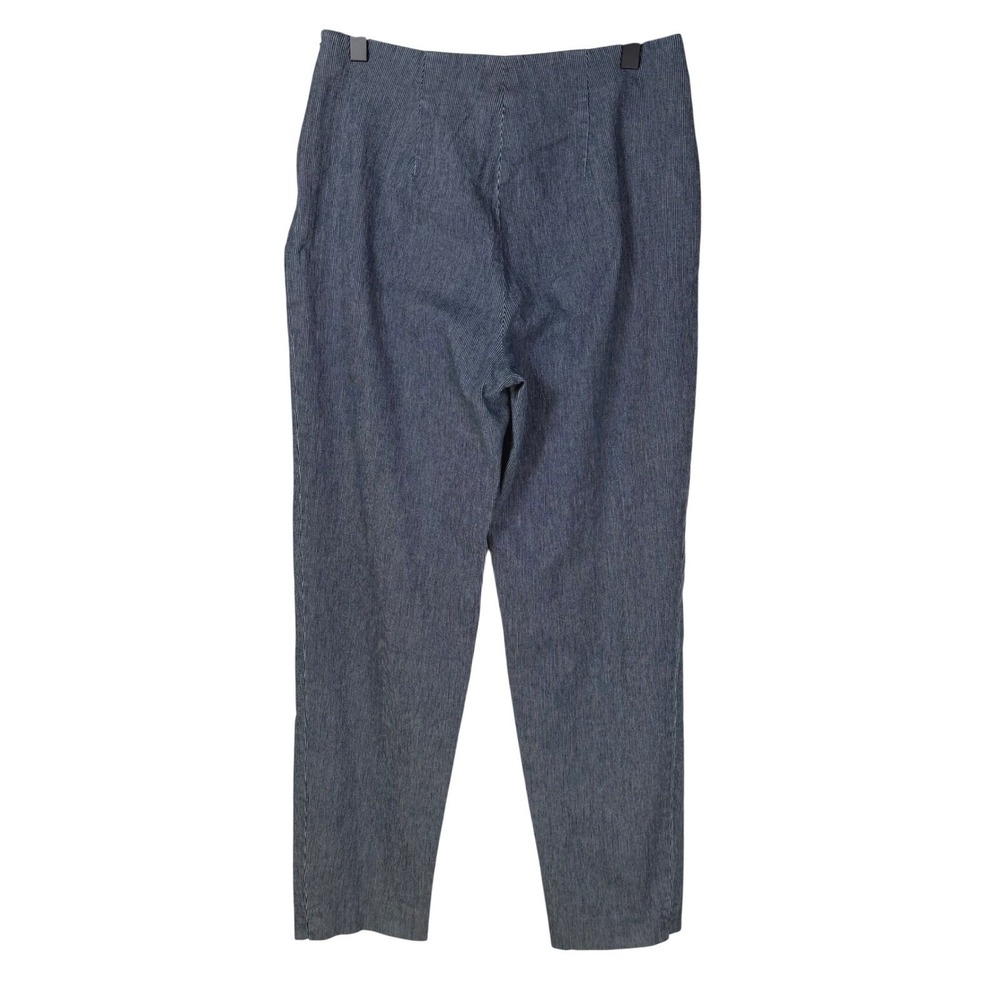 Talbots Vintage Women High Rise Zip Pinstripe Stretch Straight‎ Leg Pants Size 6 - Picture 3 of 10